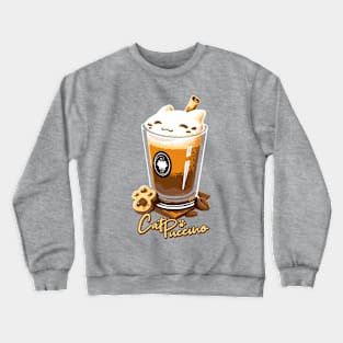 CatPuccino - Kawaii Cat Coffee Crewneck Sweatshirt